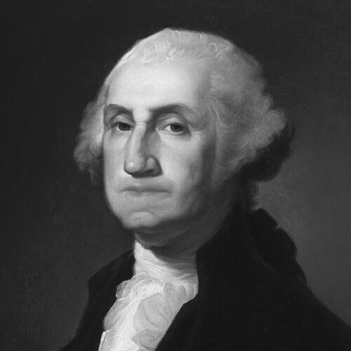 george washington black and white